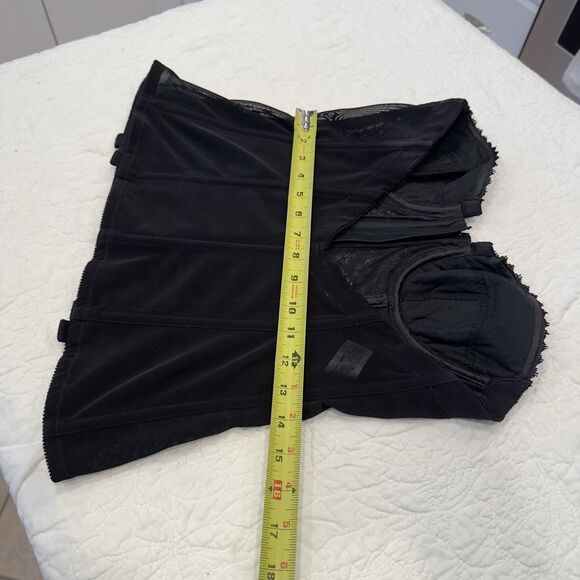 frederick of hollywood Modern Love Corset Black Zipper /hooks Vintage Y2K - Picture 9 of 9